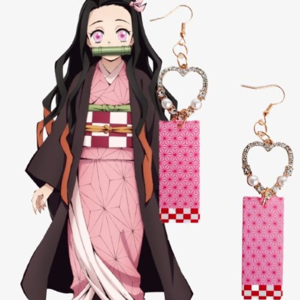 Hanafuda Earrings Manga Inspired Anime Fashion Acrylic Cosplay